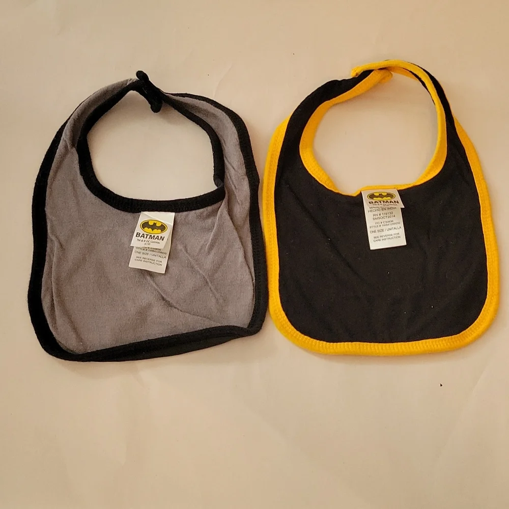 2 Batman Bibs